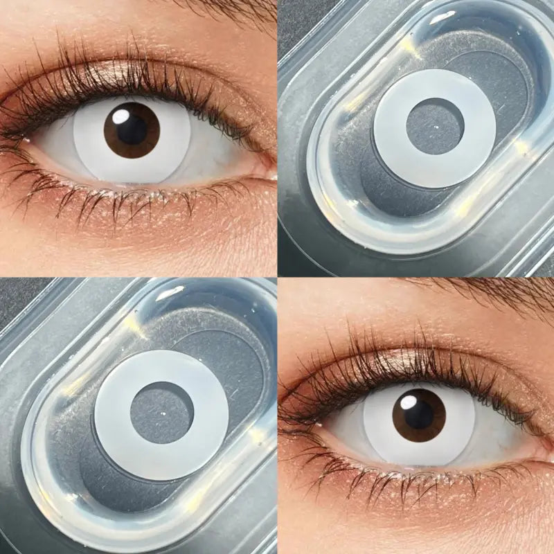 ComicPie Pure white Cosplay&Halloween Colored Contact Lenses HD4