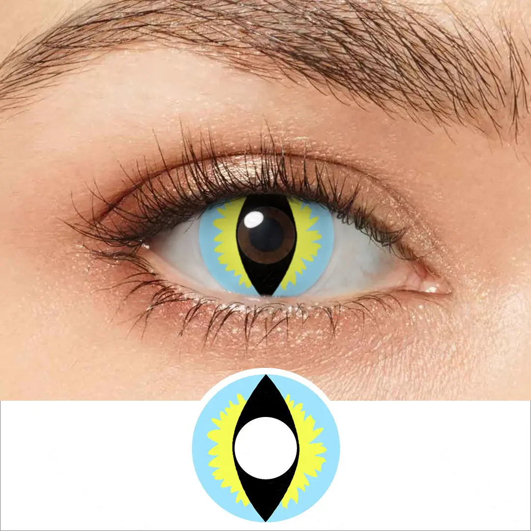 ComicPie Ice Blue Dragon Eye Cosplay&Halloween Colored Contact Lenses RY370A