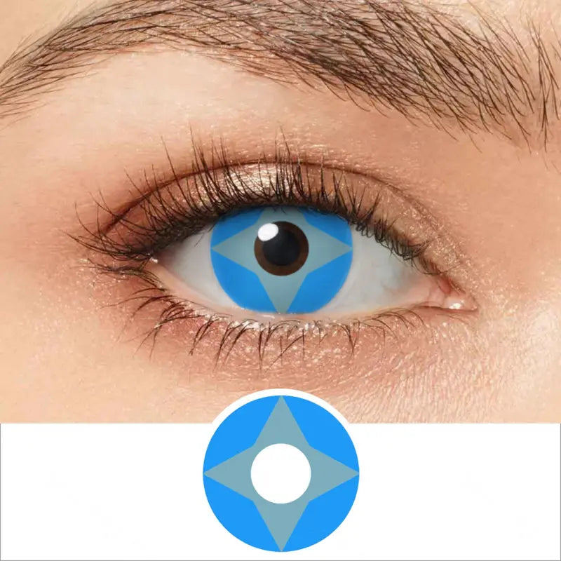 ComicPie Blue Shuriken Cosplay&Halloween Colored Contact Lenses RY387A