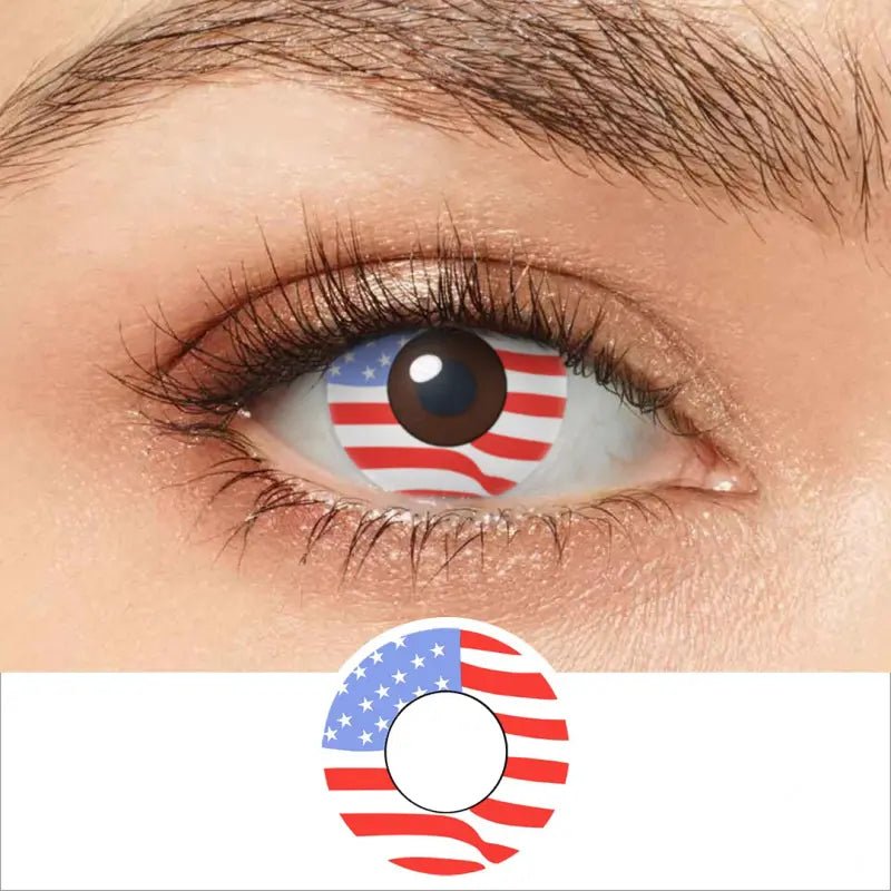 ComicPie American Flag Colored Contact LensesRY124 - ComicPie