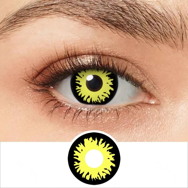 ComicPie Black And Yellow Wolf Cosplay&Halloween Colored Contact Lenses RY287B - ComicPie