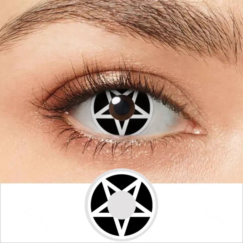ComicPie Black White Pentagram Cosplay&Halloween Colored Contact Lenses RY380 - ComicPie