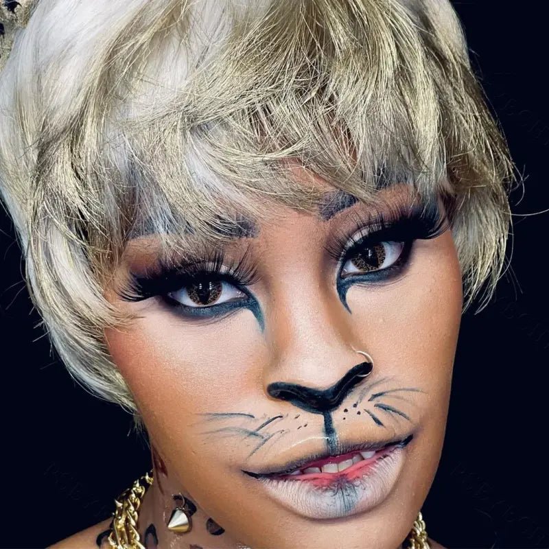 ComicPie Brown Leopard Print Cat Eye Cosplay&Halloween Colored Contact Lenses RY024 - ComicPie