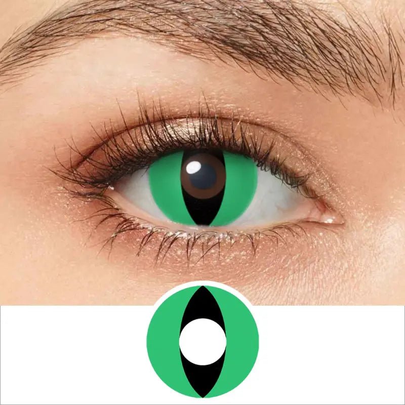ComicPie Green Cat Eye Cosplay&Halloween Colored Contact Lenses RY123 - ComicPie