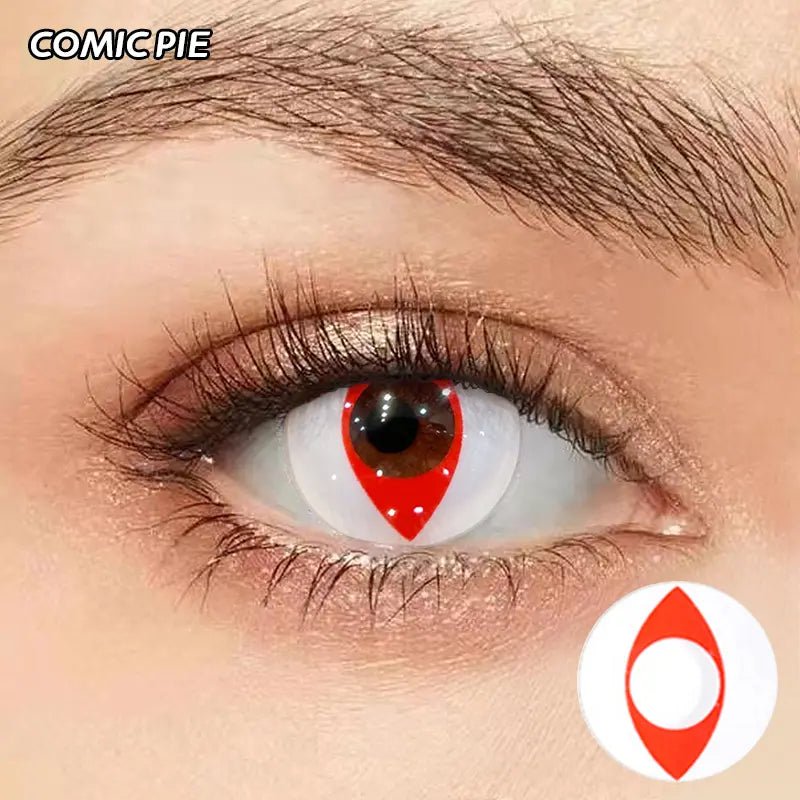 ComicPie HD12 Red and white Contact Lenses - ComicPie