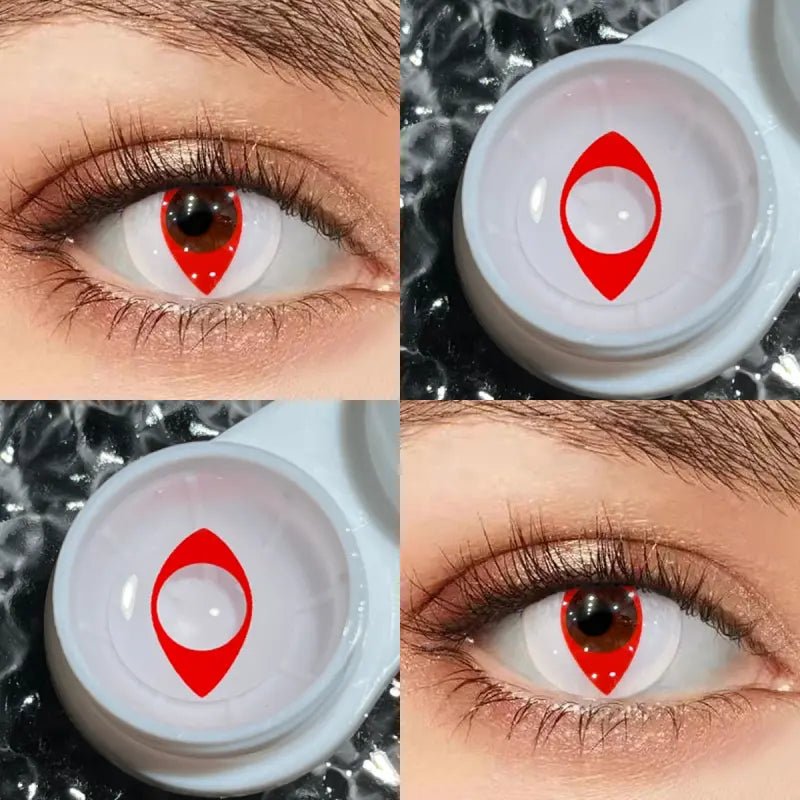 ComicPie HD12 Red and white Contact Lenses - ComicPie