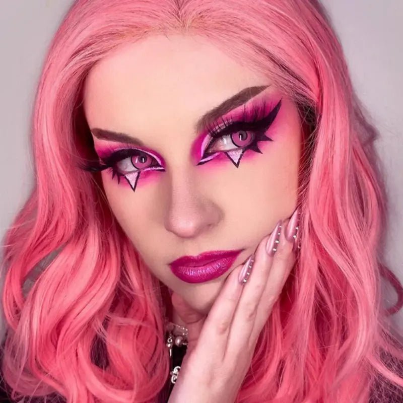 ComicPie NEZUKO EYES PINK MANSON Cosplay Colored Contact Lenses Y128 - ComicPie