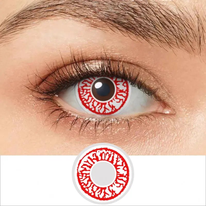 ComicPie Red Bloodshot Cosplay&Halloween Colored Contact Lenses RY137 - ComicPie