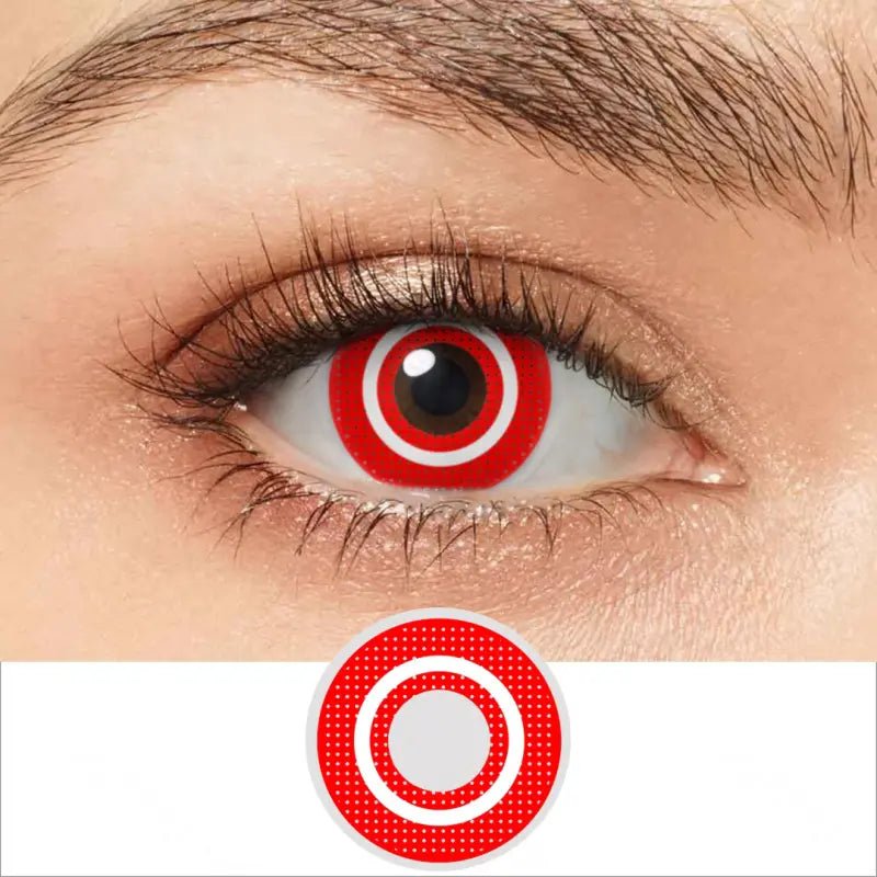 ComicPie Red Circle Cosplay&Halloween Colored Contact Lenses RY365A - ComicPie