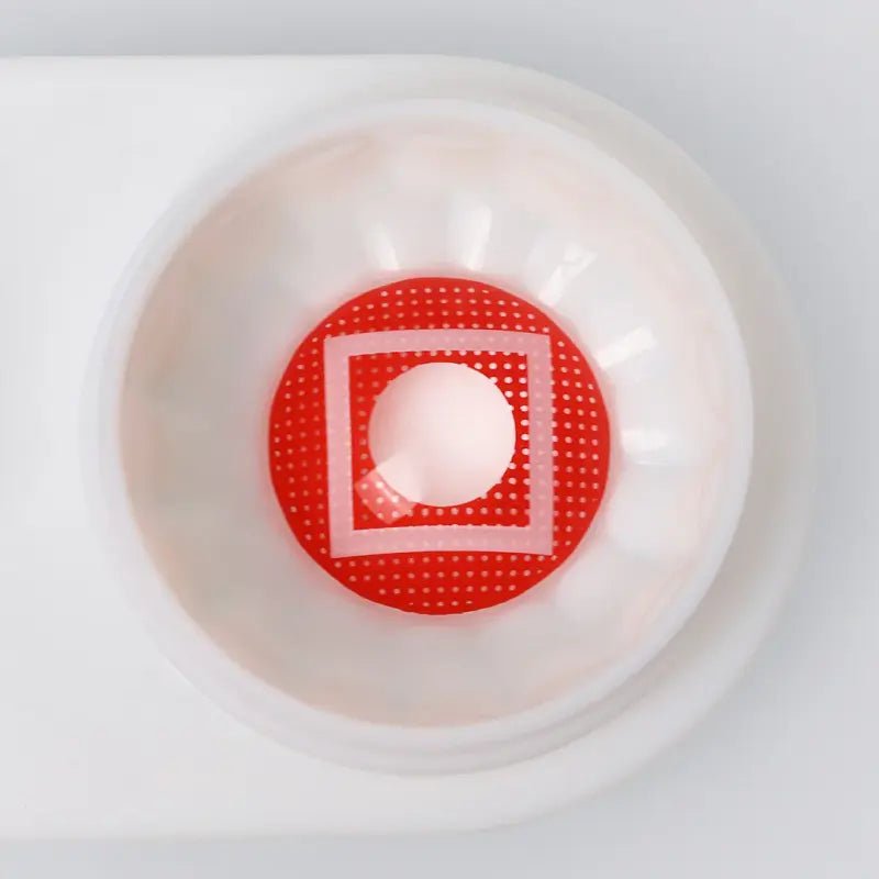 ComicPie Red Square Cosplay&Halloween Colored Contact Lenses RY364A - ComicPie