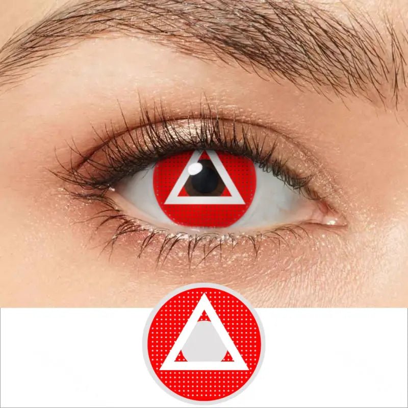 ComicPie Red Triangle Cosplay&Halloween Colored Contact Lenses RY366A - ComicPie