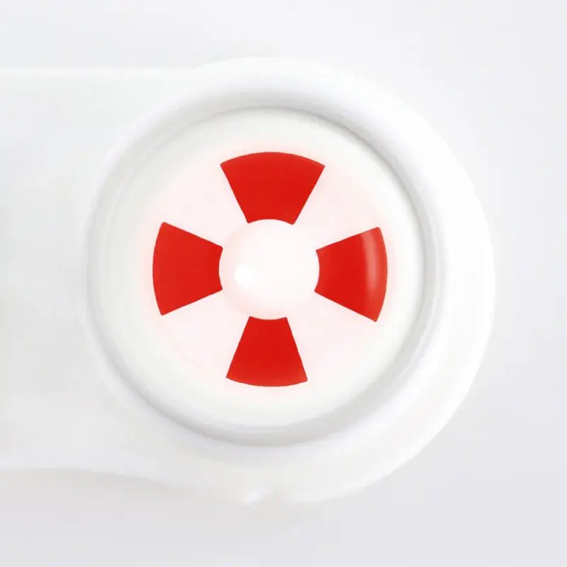 ComicPie Red White BioHazard Cosplay&Halloween Colored Contact Lenses RY062 - ComicPie
