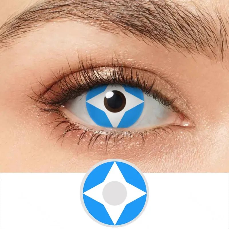 ComicPie Sky Blue Four - pointed Star Cosplay&Halloween Colored Contact Lenses RY387B - ComicPie