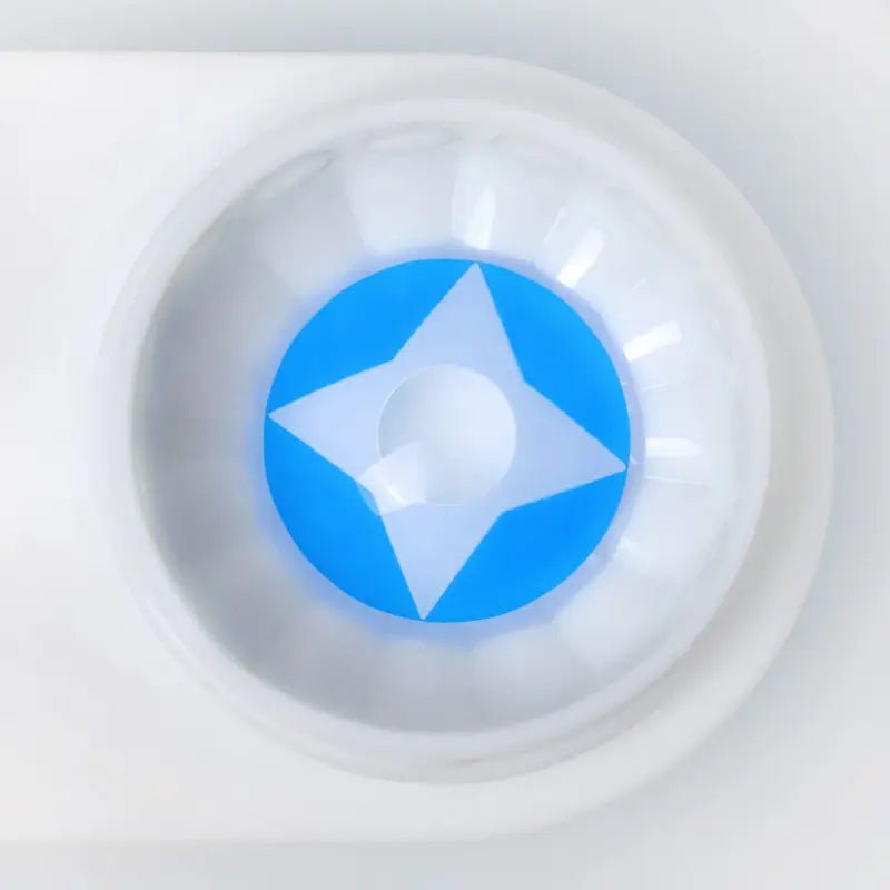 ComicPie Sky Blue Four - pointed Star Cosplay&Halloween Colored Contact Lenses RY387B - ComicPie