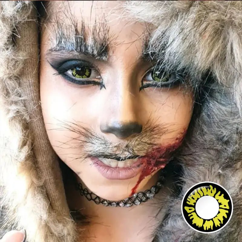 ComicPie Twilight Yellow Wolf Cosplay&Halloween Colored Contact Lenses RY055 - ComicPie