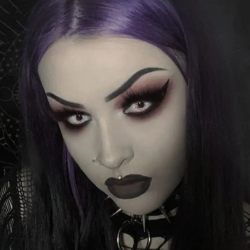 ComicPie White Crazy Blood Splat Cosplay&Halloween Colored Contact Lenses RY136 - ComicPie