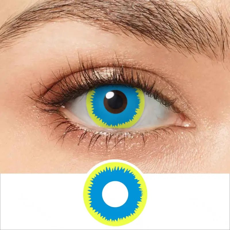 ComicPie Yellow And Blue Pattern Cosplay&Halloween Colored Contact Lenses RY310 - ComicPie