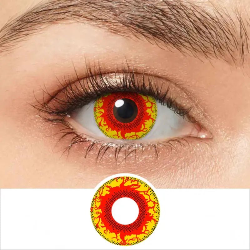 ComicPie Yellow Blood Splat Cosplay&Halloween Colored Contact Lenses RY311 - ComicPie