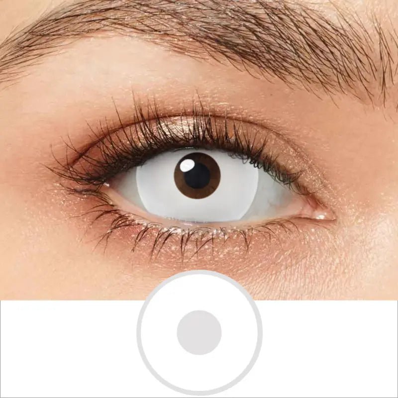 Comicpie&Pseyeche UV Glow White Cosplay&Halloween Colored Contact Lenses G1452 - ComicPie