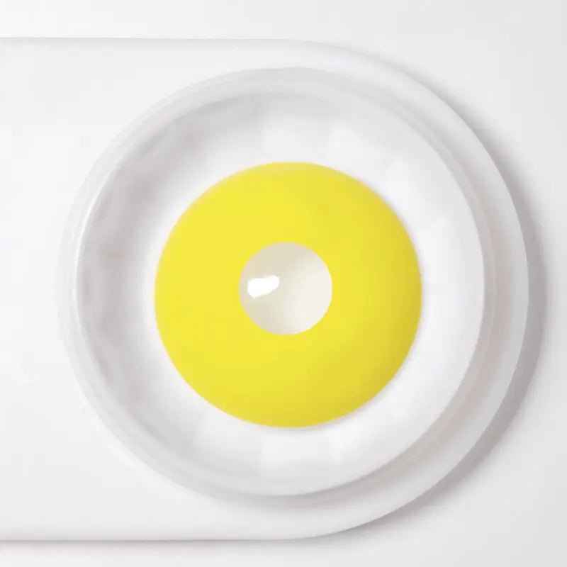 Comicpie&Pseyeche UV Glow Yellow Cosplay&Halloween Colored Contact Lenses G1454 - ComicPie
