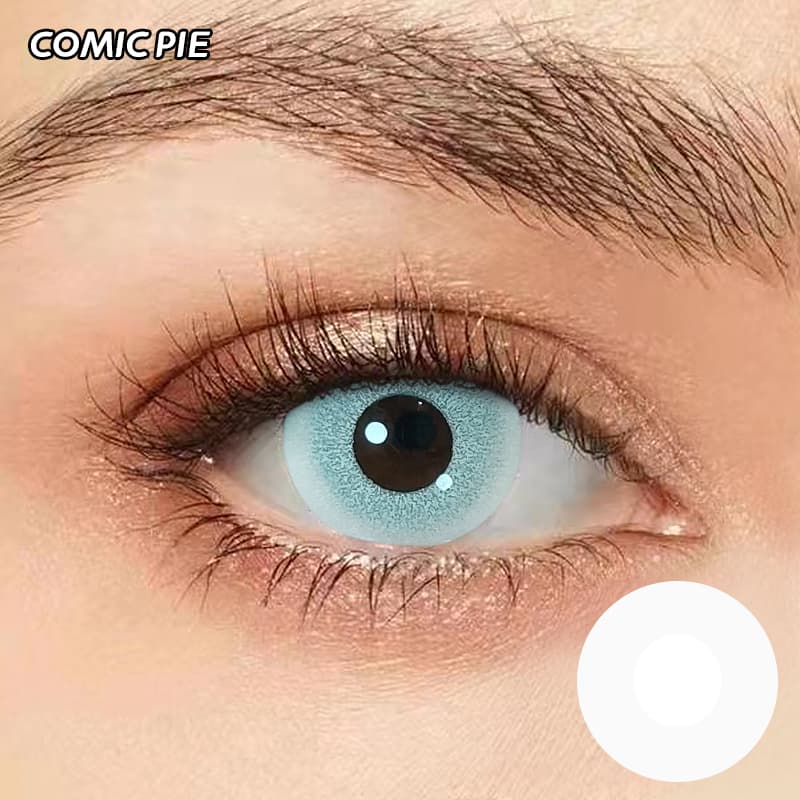 Comicpie&UV Glow Colored Contact Lenses Cosplay&Halloween F1 White - ComicPie