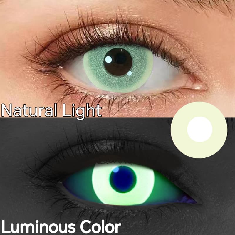 Comicpie&UV Glow Colored Contact Lenses Cosplay&Halloween F3 Yellow - ComicPie